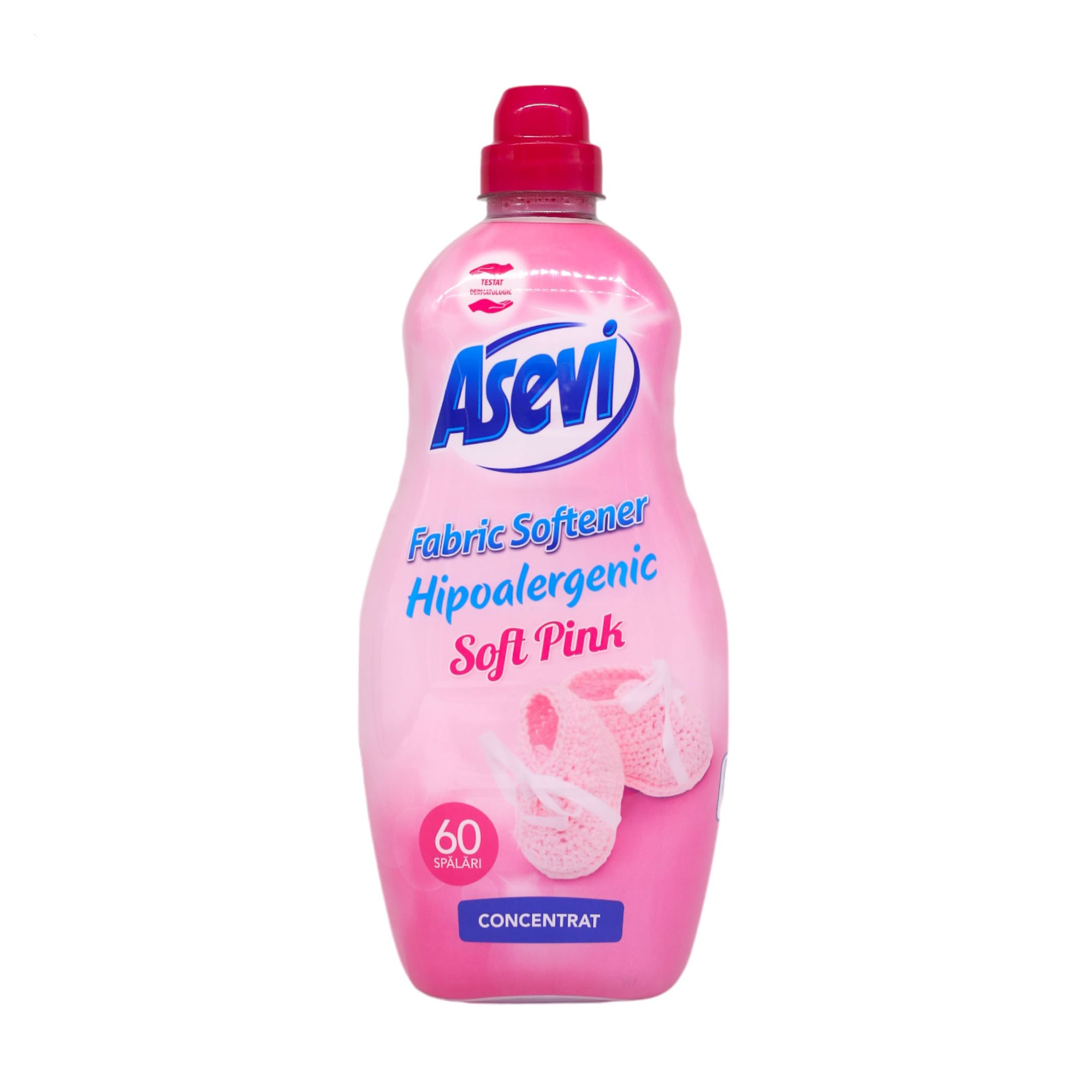 Гіпоалергенний концентрований кондиціонер для білизни Asevi Soft Pink, 60 циклів прання, 1.5 л